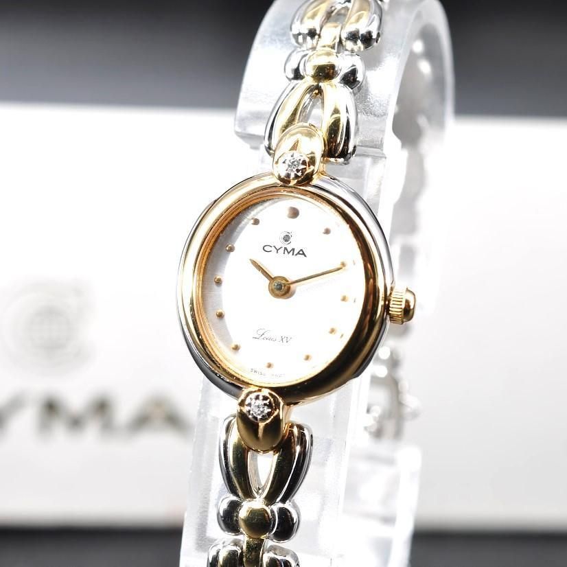 未使用 CYMA シーマ オーバル クォーツ 腕時計 電池交換済み 箱付き 