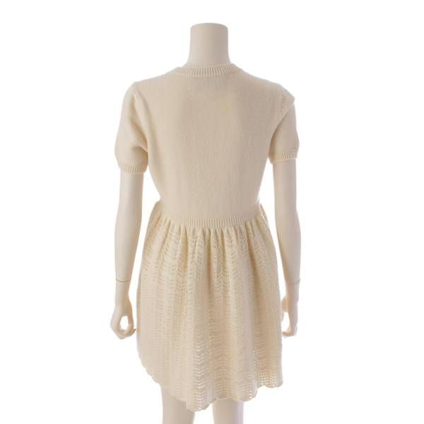 グッチ Gロゴ 刺繍 半袖 ニットワンピース 642084 アイボリー - メルカリ 