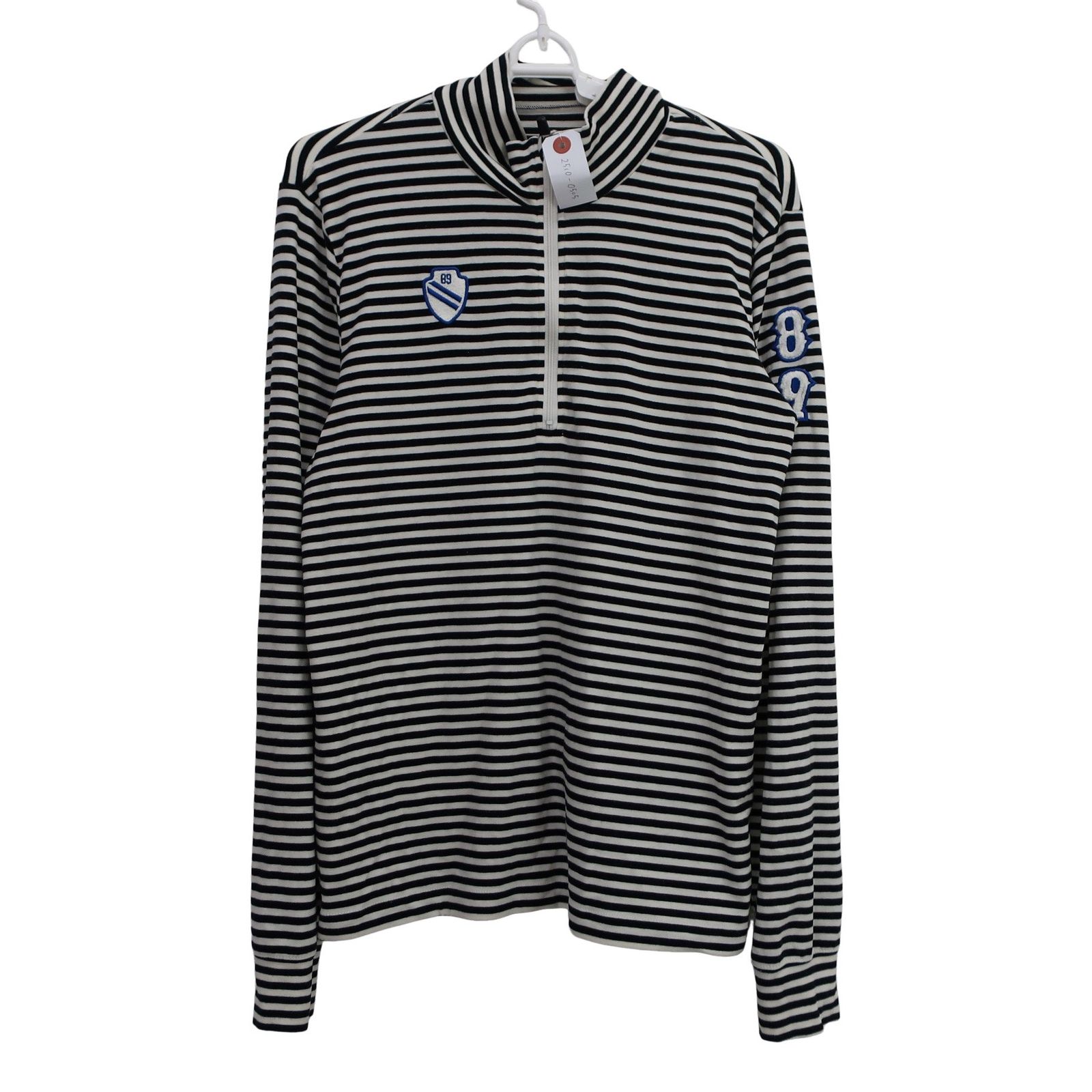 PEARLY GATES(パーリーゲイツ) 長袖ハーフジップシャツ 白黒