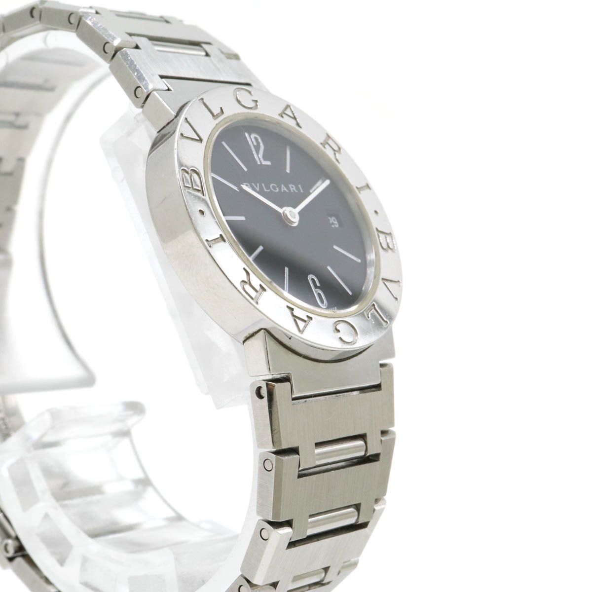 BVLGARI ブルガリ ブルガリブルガリ ブラック文字盤 SS レディース QZ