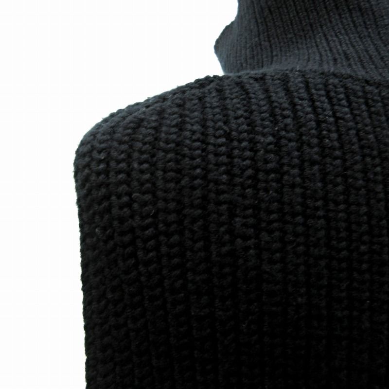 ハイク HYKE ハイネック リブニット ベスト  ウールカシミヤ フリンジ 黒 ブラック 0608 IBO73 レディース ハイク HYKE ハイネック リブニット ベスト ウールカシミヤ