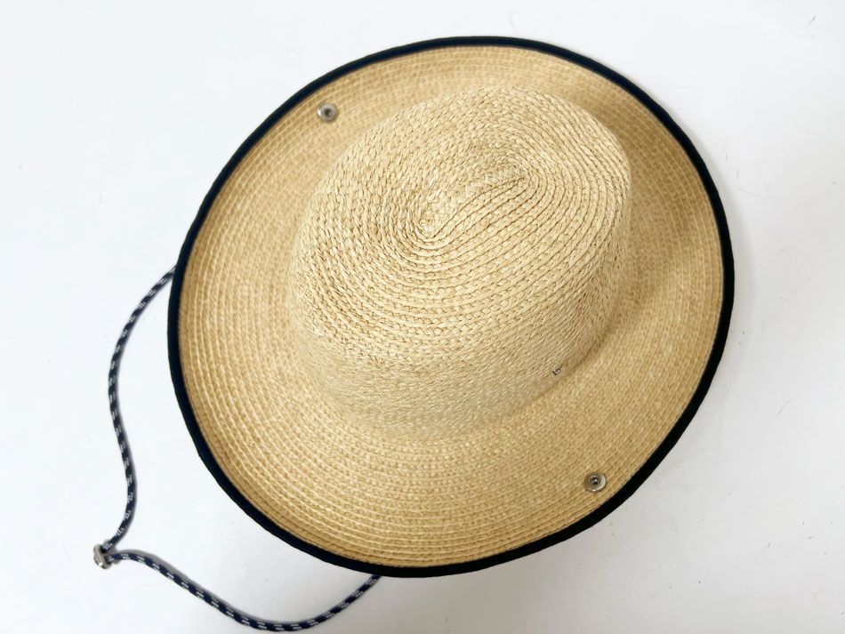 Athena New York｜アシーナニューヨーク グレーの刺繍付き麦わら