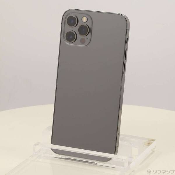 中古品〕 iPhone12 Pro 128GB SIMフリー グラファイト 画面傷あり 
