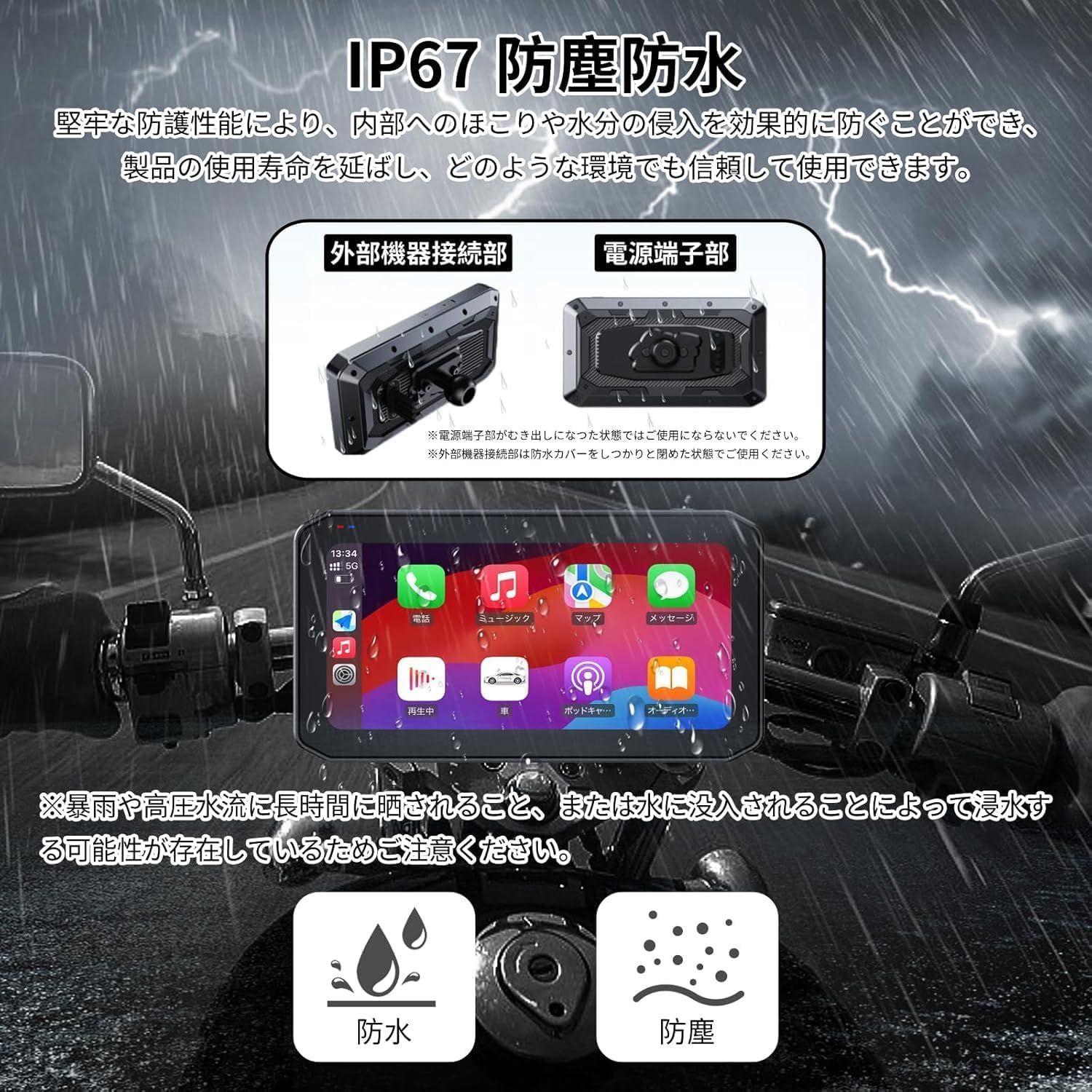 6.25インチIPSタッチスクリーン IPX67全体防水防塵