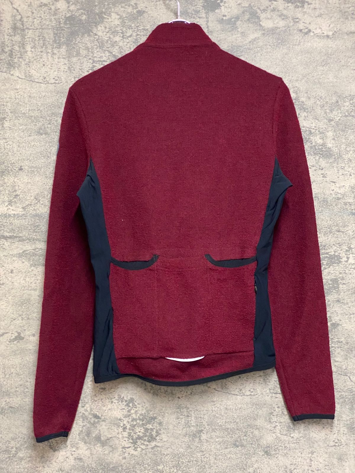 JM965 カフェドシクリステ Cafe du Cycliste MARGUERITE man 長袖 サイクルジャージ 赤 XS 裏起毛