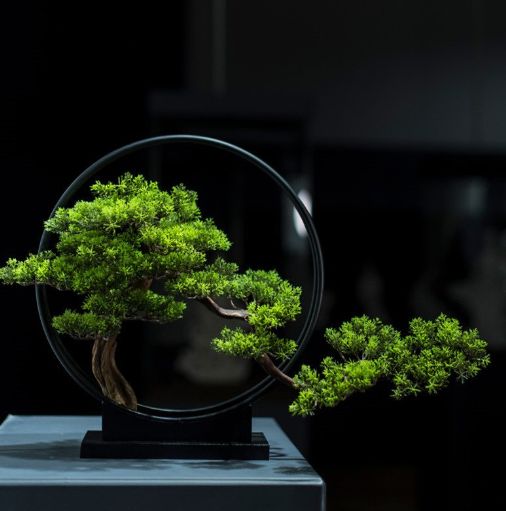 人工盆栽 プラスチック シミュョン植物鉢植え 人工観葉植物レーイクグリーン 鉢付きシ 造花 松盆栽 - メルカリ