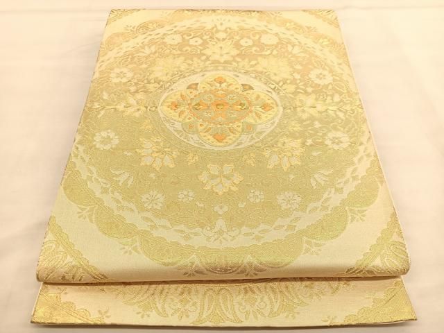 平和屋着物●つけ帯　唐織　天井吉祥文　金糸　正絹　逸品　CAAT8111hy 平和屋着物○つけ帯 唐織 天井吉祥文 金糸 正絹 逸品 CAAT8111hy