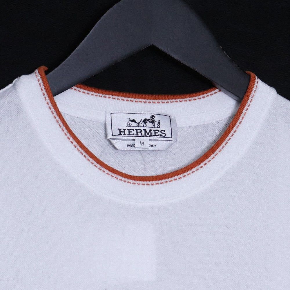 【新品未使用タグと箱付き】HERMES サドルステッチ Tシャツ Mサイズ HERMES サドルステッチ サイレックス コットン Tシャツ Mサイズ