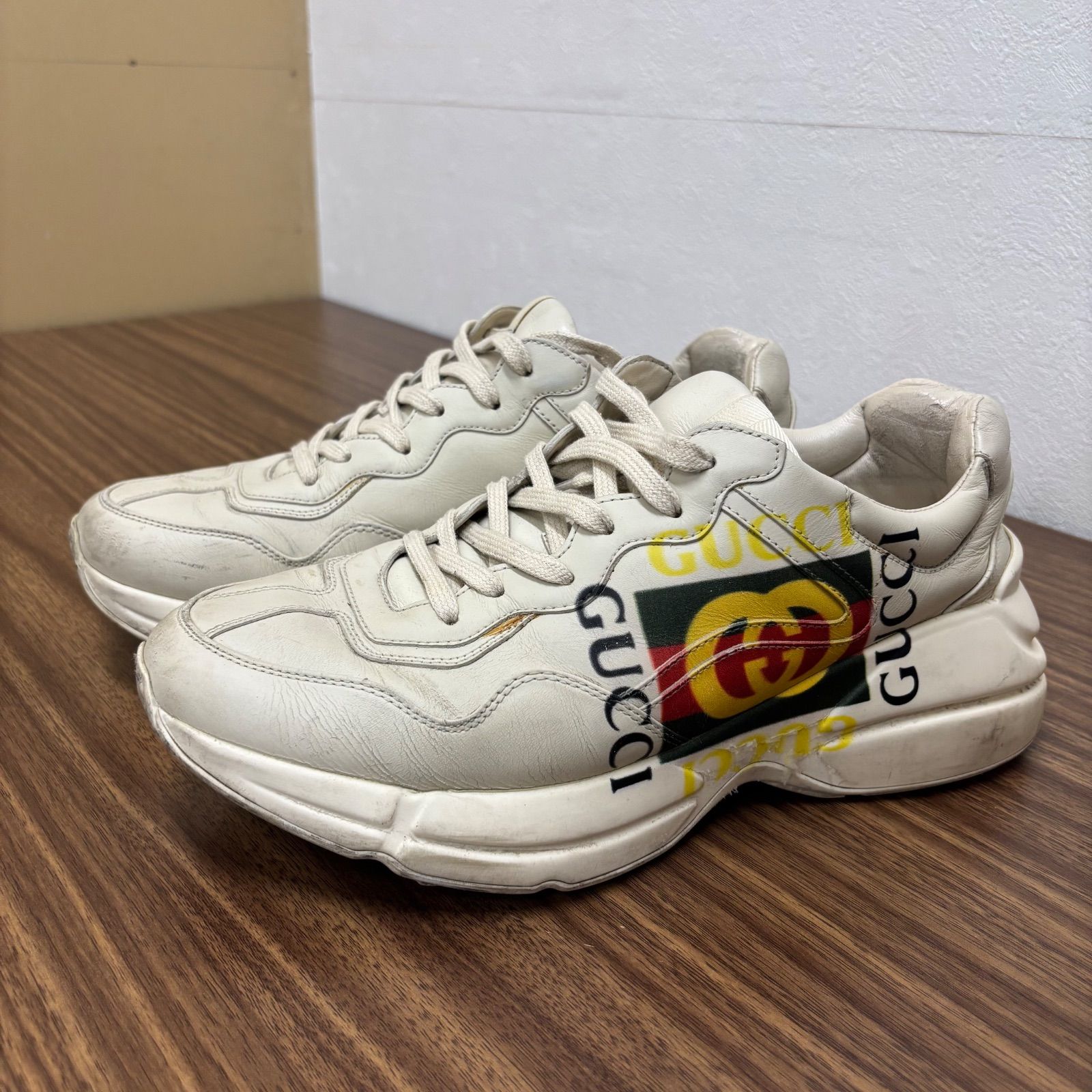 ◎GUCCI Rhyton グッチ ライトン ロゴ スニーカー シューズ メンズ 
