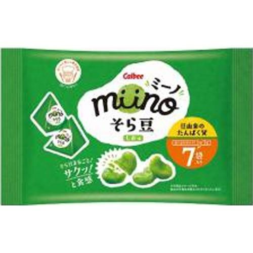 カルビー miino（ミーノ） そら豆しお味 三角パック 49g×12袋