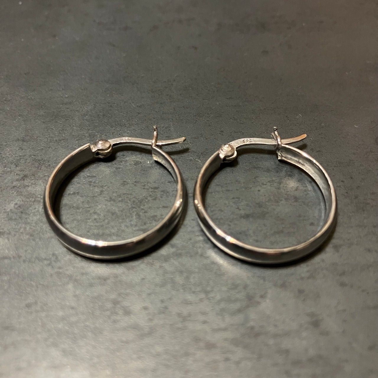 SILVER925 SIMPLE HOOP EARRINGS/シルバー/ピアス SILVER925 SIMPLE HOOP EARRINGS/シルバー/ピアス