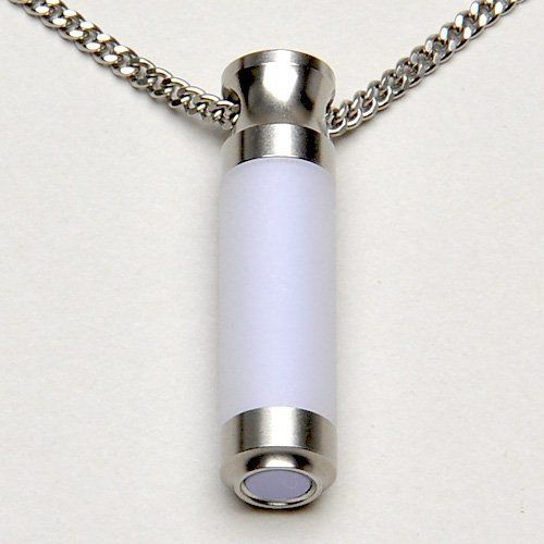 仏壇屋 グリーフペンダント 遺骨ペンダント バイオレット 高さ32 mm×直径7.8 mm 納骨ペンダント 手元供養 発行 証明書付