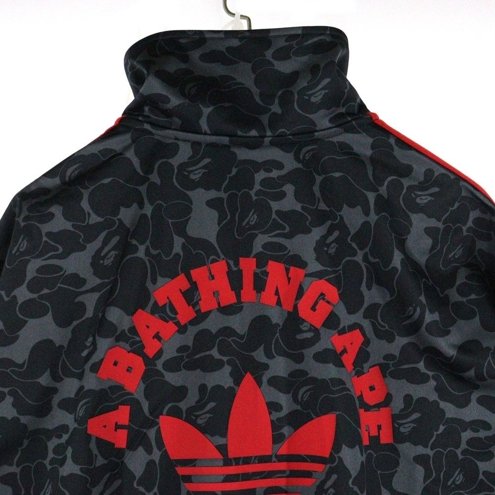 adidas Originals アディダスオリジナルス ×A BATHING APE BAPE FIREBIRD TRACK TOP アベイシングエイプ 総柄トラックジャケット グレー JN7125 KANDAIZUMI_COM