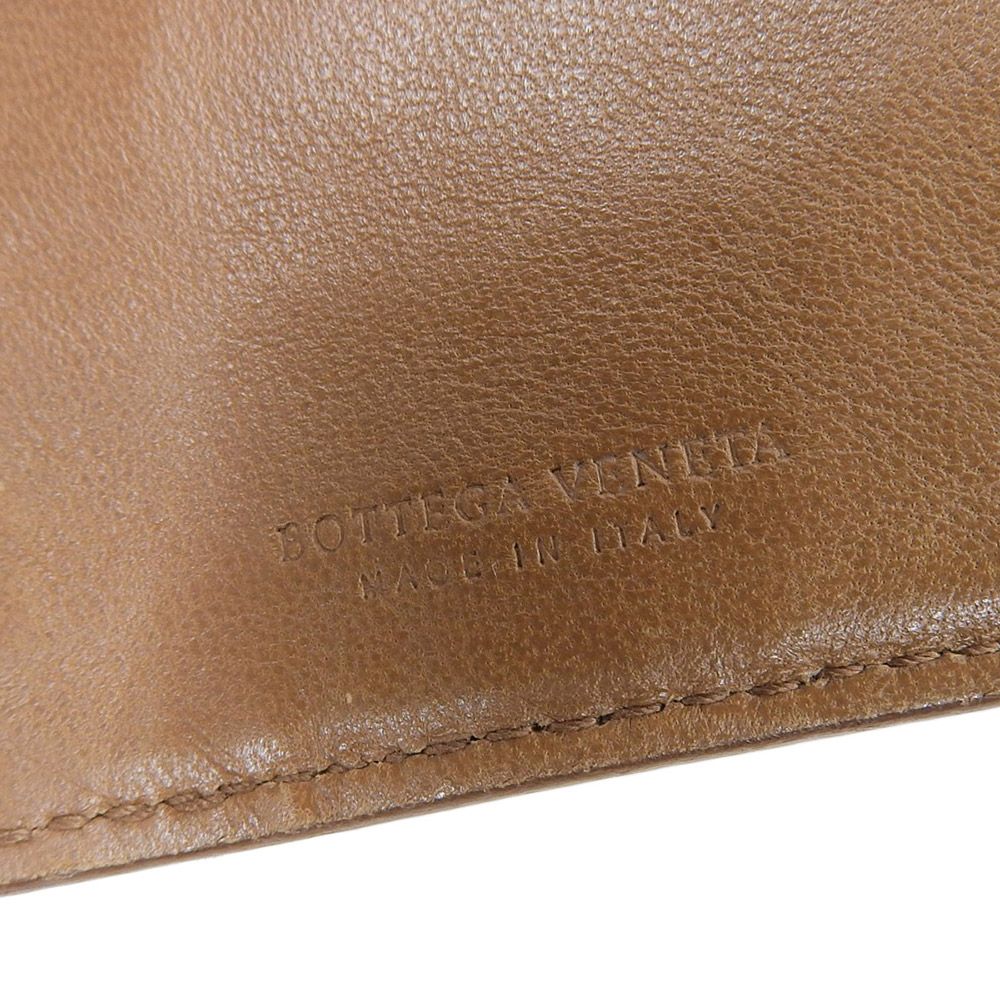 【本物保証】 希少 レア ボッテガヴェネタ BOTTEGA VENETA ホック付折り財布 パイソン ブラウン