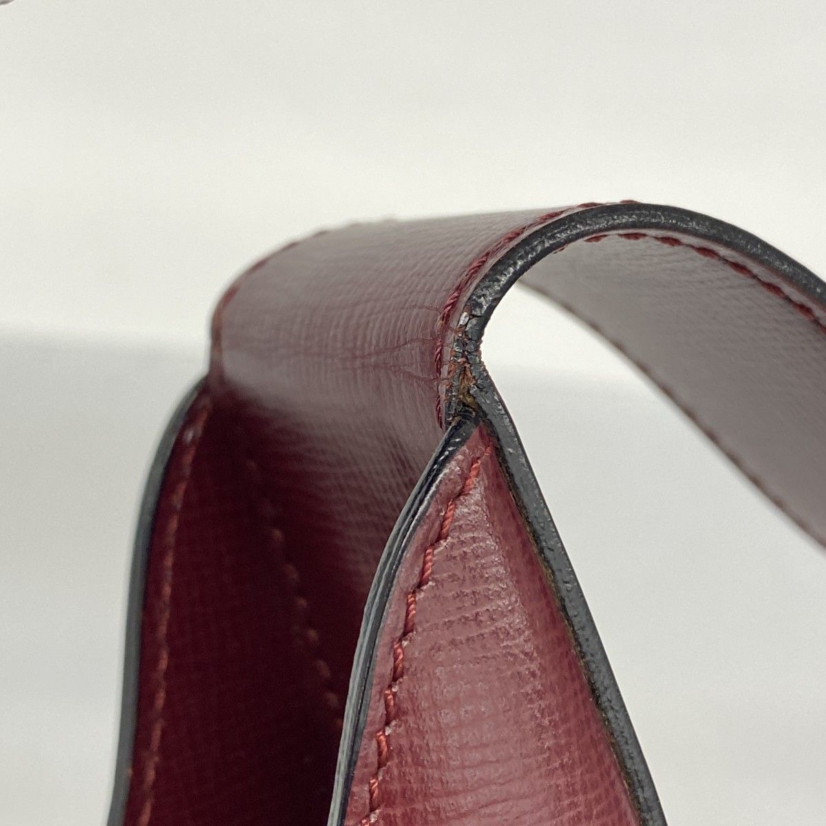 5ic2756】カルティエ ショルダーバッグ マスト レザー ボルドー  