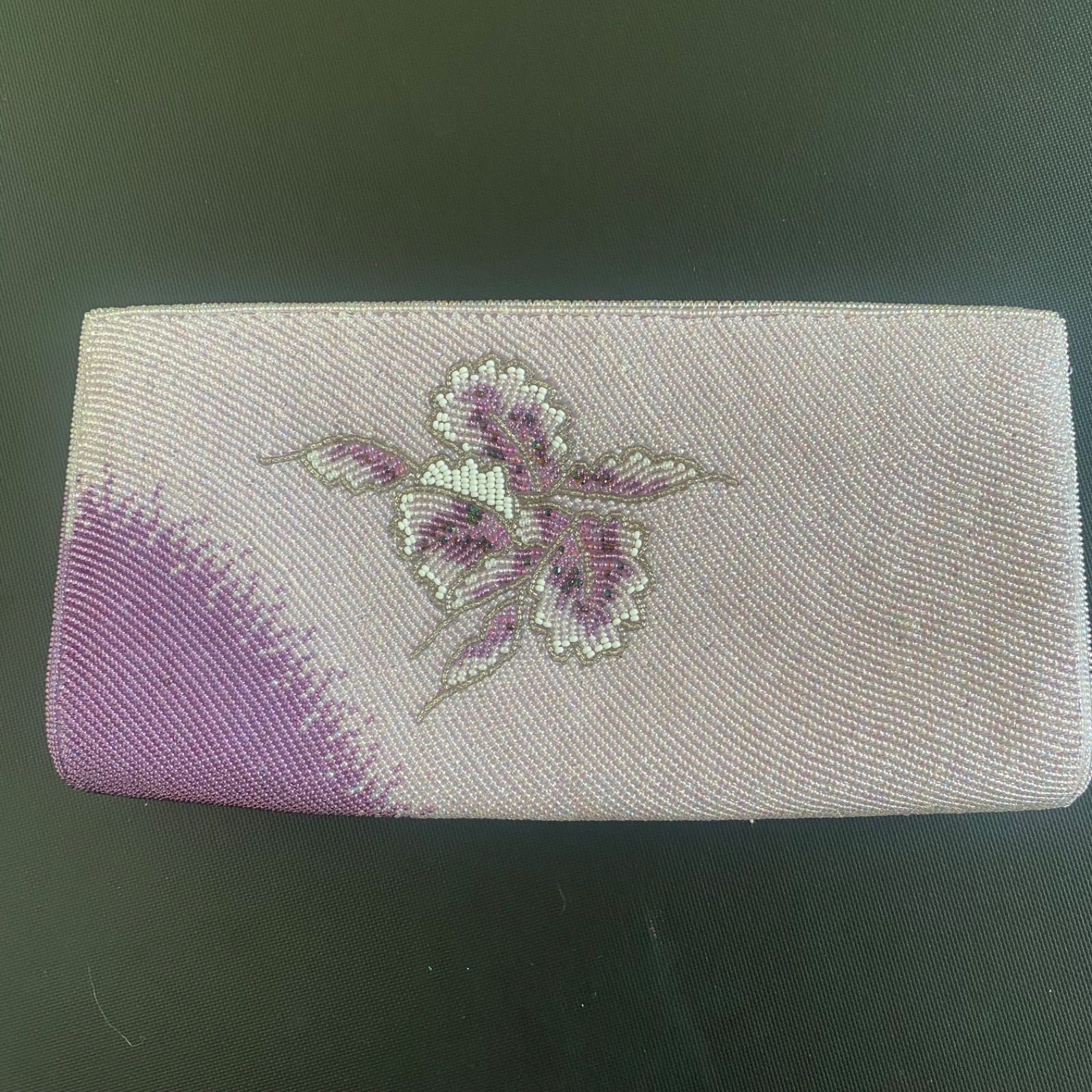 東京浅草孔雀堂　ビーズ刺繍 クラッチバッグ 　和装　着物　パーティ　レトロ 東京浅草孔雀堂 ビーズ刺繍 クラッチバッグ 和装 着物 パーティ