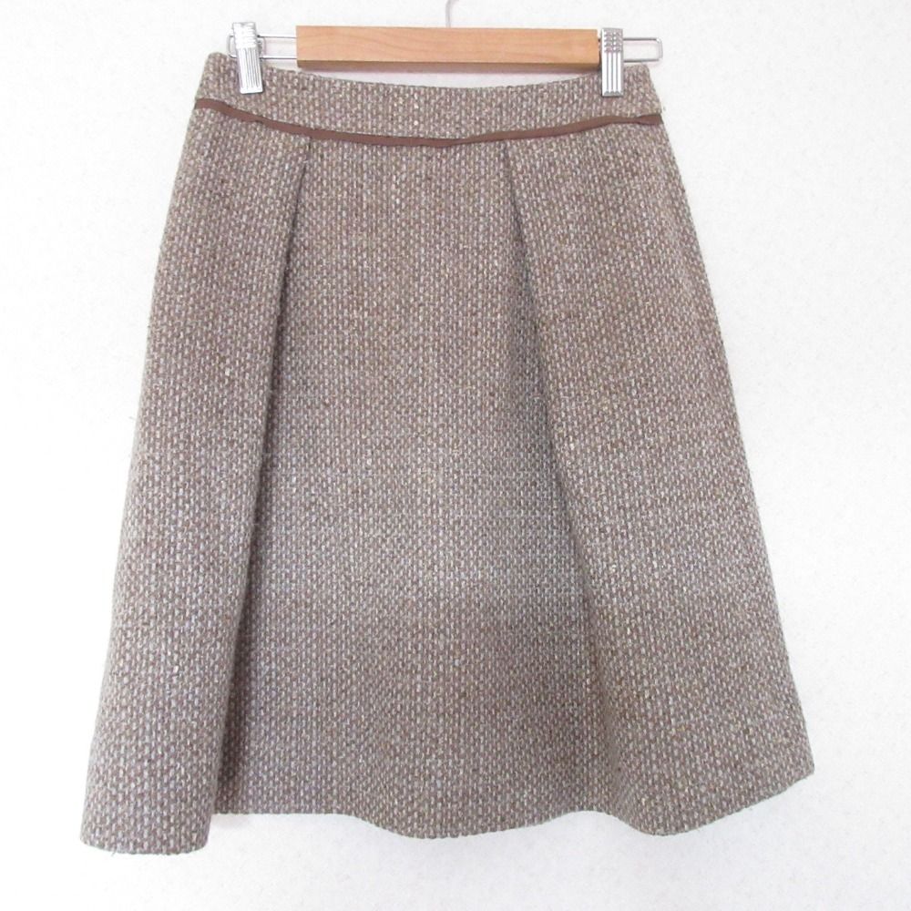 【通販 人気】 美品 ツイード シルクウール Trapeze Tweed フォクシー FOXEY スカート