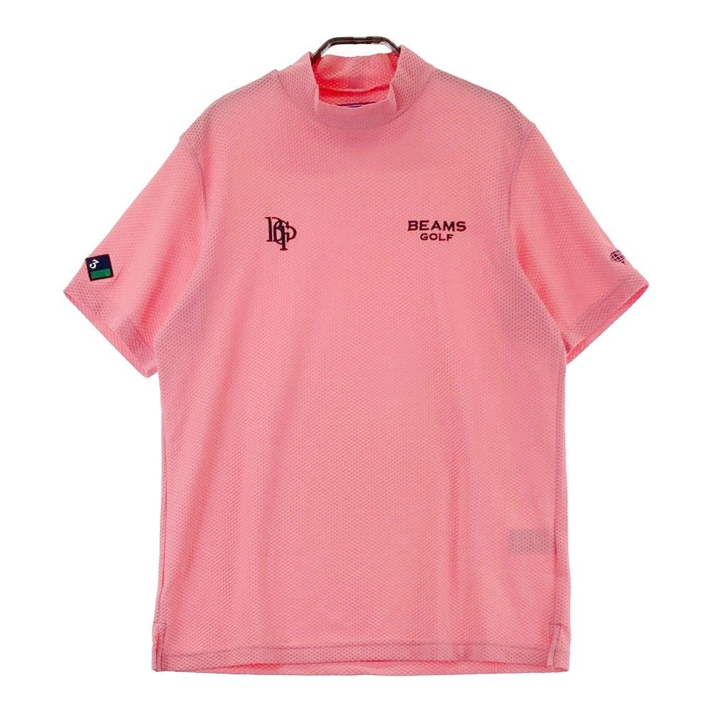 【ビームスゴルフ】極美品 モックネック 半袖 2024 ピンク L レディース サイズ:L BEAMS GOLF ビームスゴルフ 2024年モデル モック