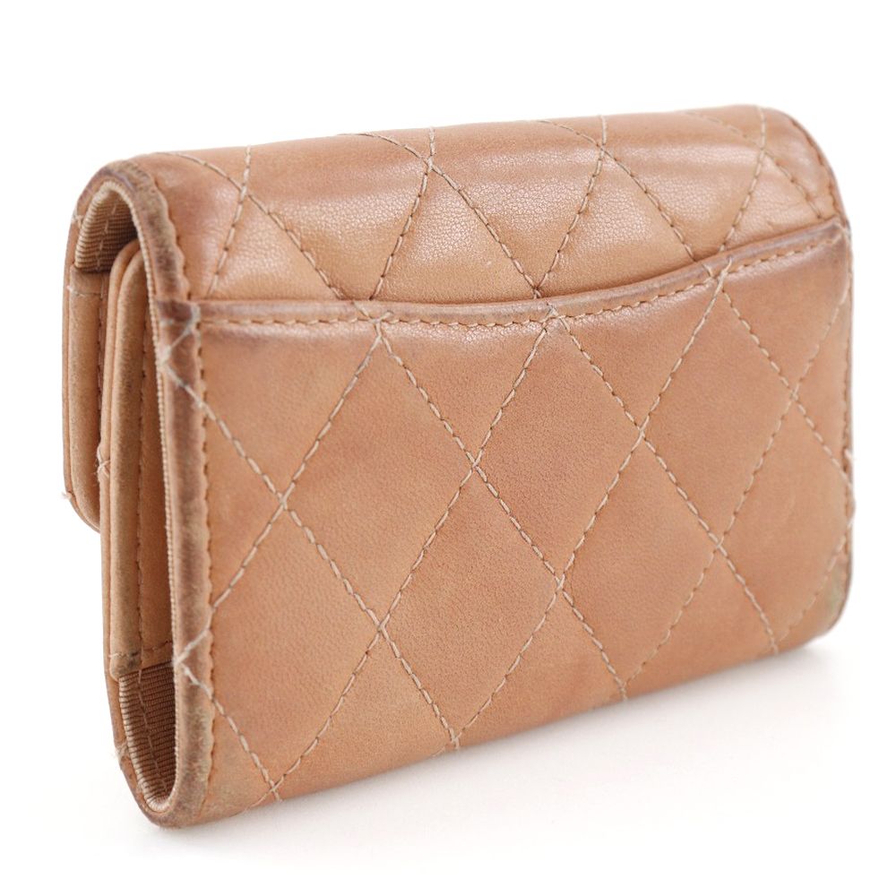 CHANEL】シャネル マトラッセ ココマーク A84400 ラムスキン ピン