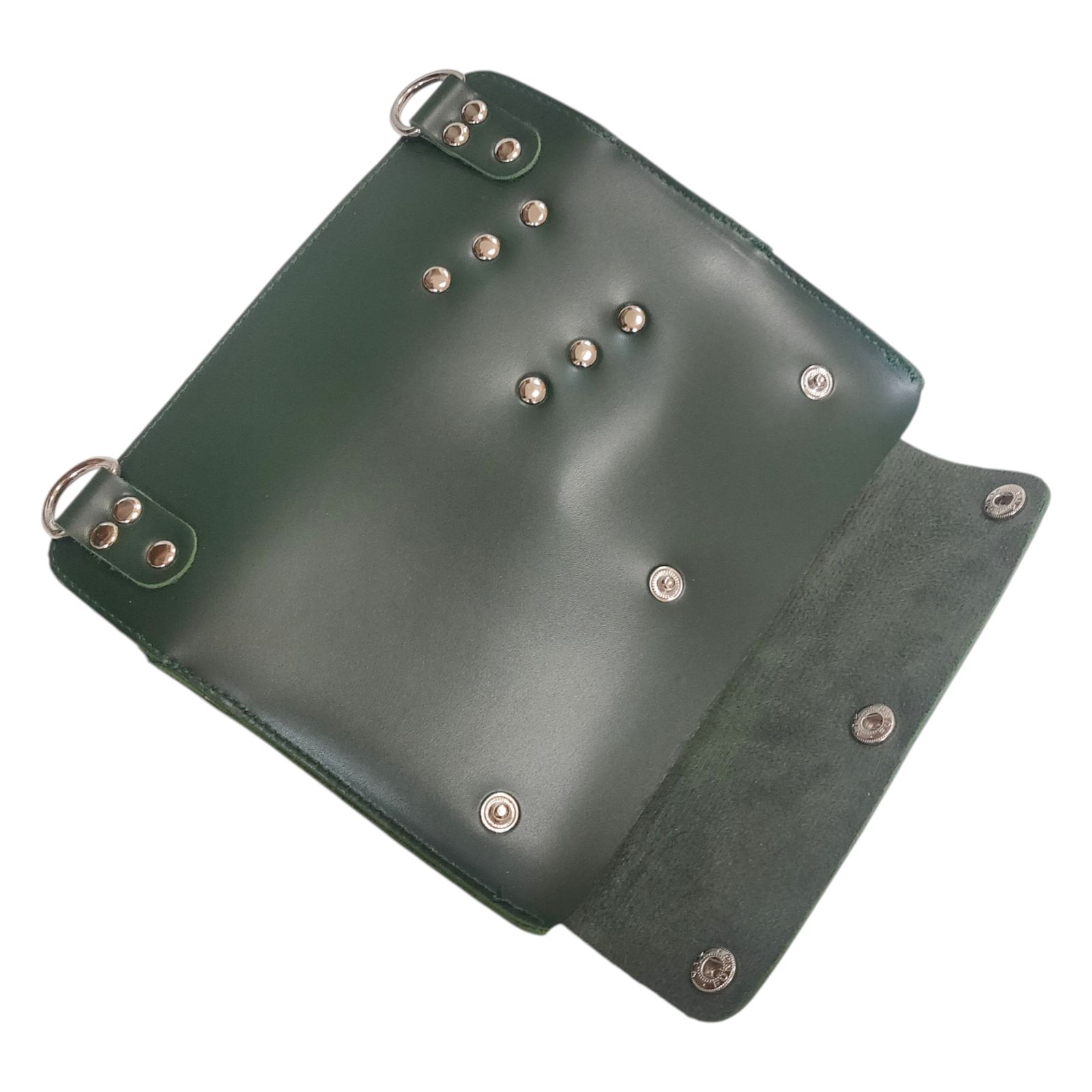 手染めテラコッタマーブルの蓋付き大容量シザーケース 手染め