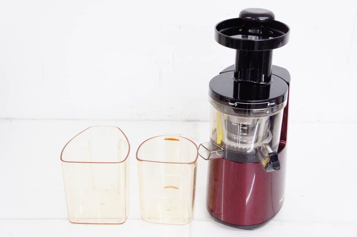 中古】HUROMヒューロム スロージューサー HH-EBA06 レッド - メルカリ