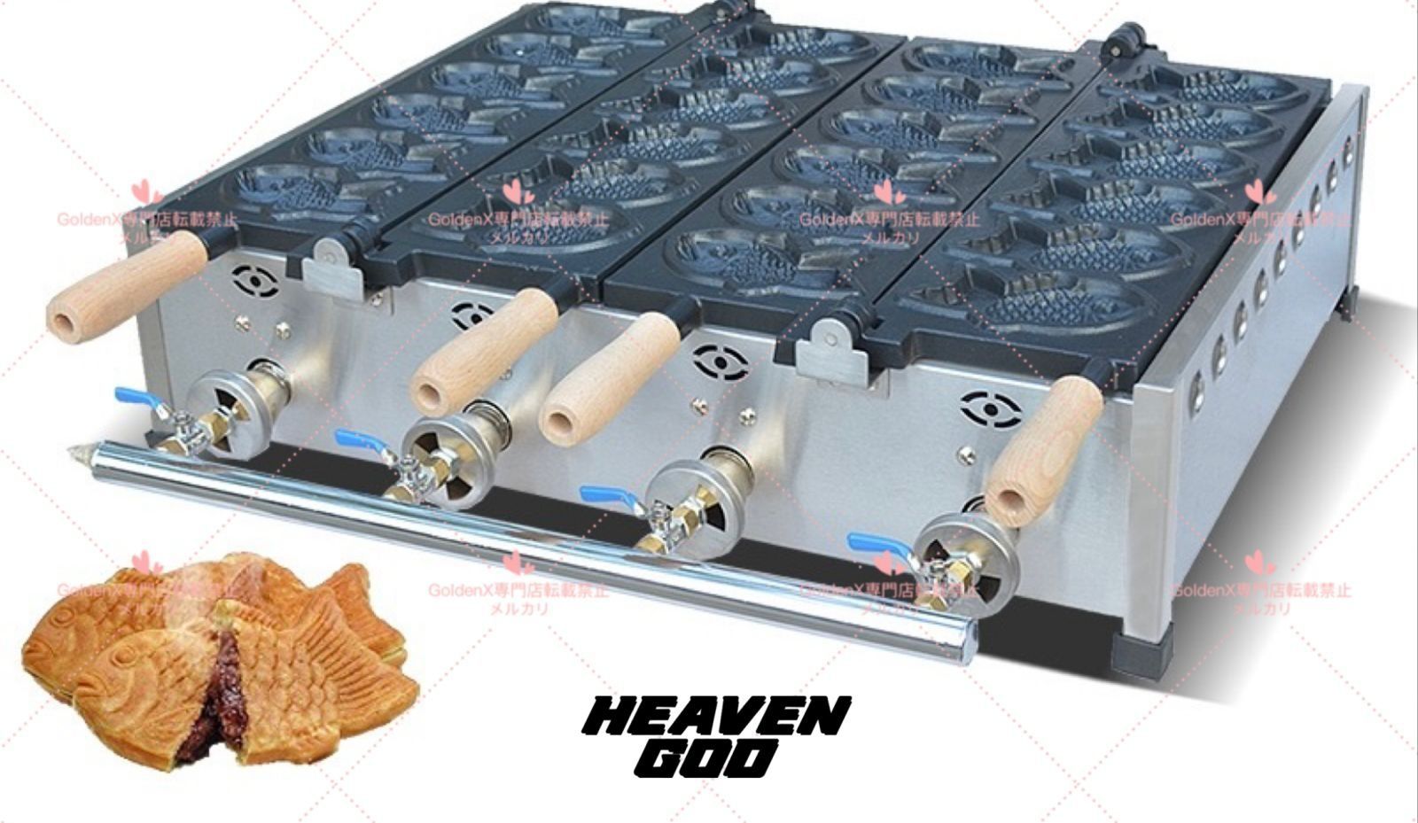 たいやき焼き器 LPガス　6匹✖️2列 Amazon.co.jp: 山下専門店 LPガス たい焼き器 6匹 6匹焼ける