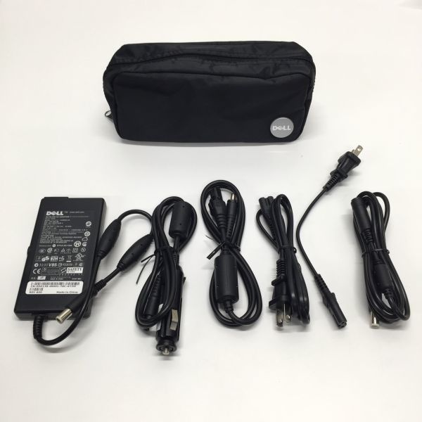 DELL AUTO-Air AC ADAPTER 19.5V 3.34A/延長コード/DCシガーライタープラグ/航空機  empowerポート/純正ポーチ付き