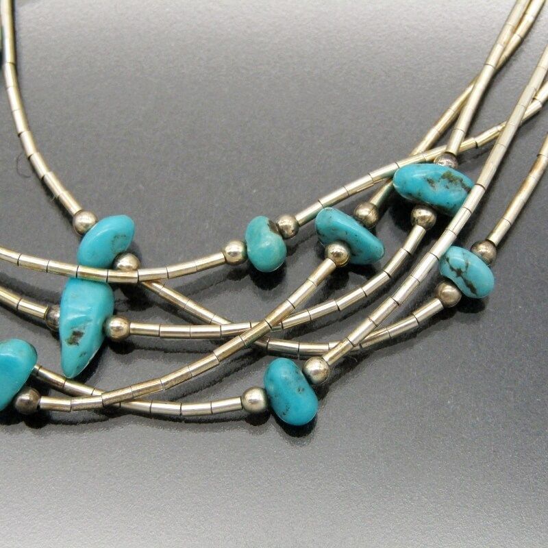 Navajo ナバホ族 ブレスレット ターコイズ 5セット シルバー ビーズ メンズ レディース 28010832