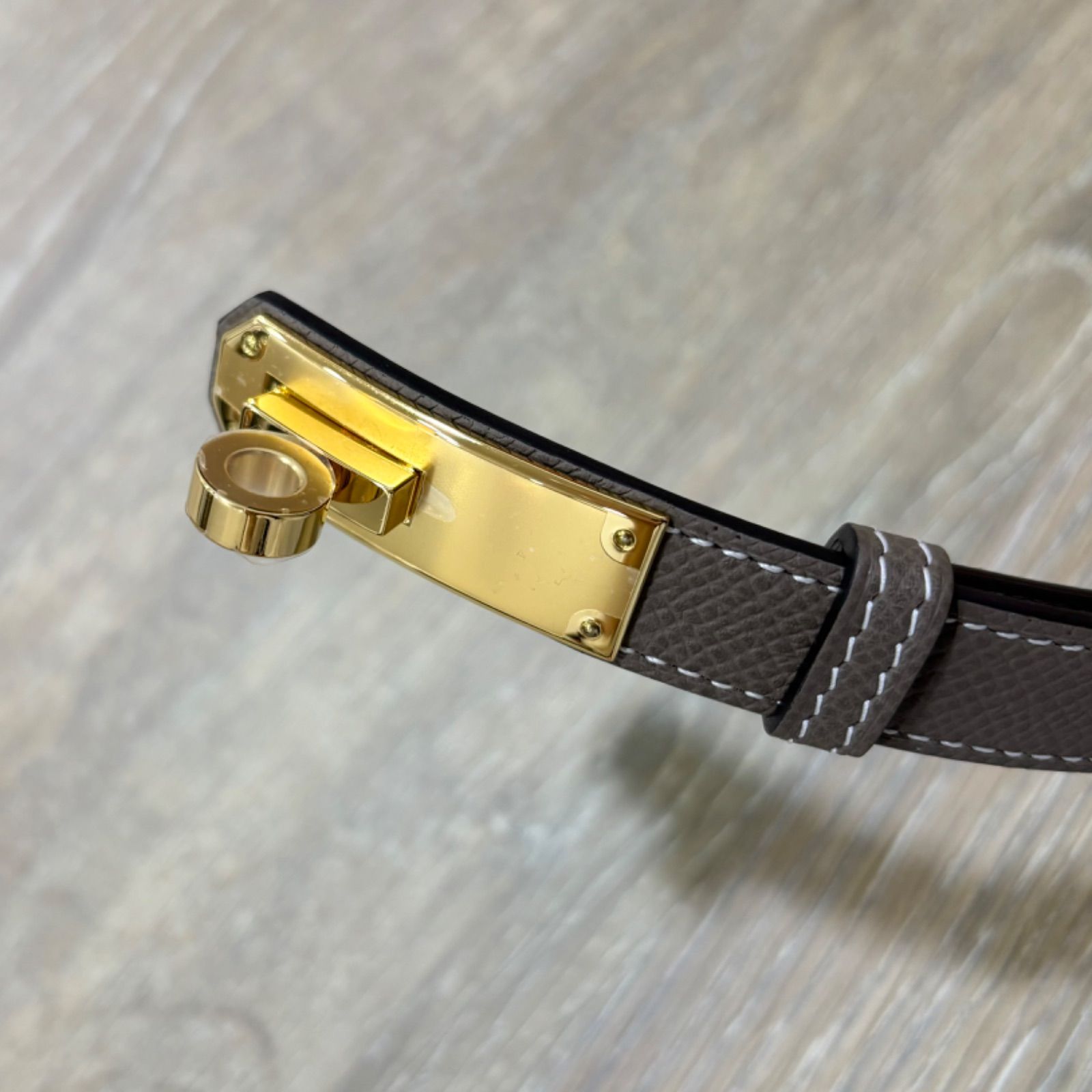 エルメス ケリーベルト エトゥープ　ゴールド金具 新品未使用 HERMES エルメス ベルト ケリーベルト18 エトゥープ ヴォー