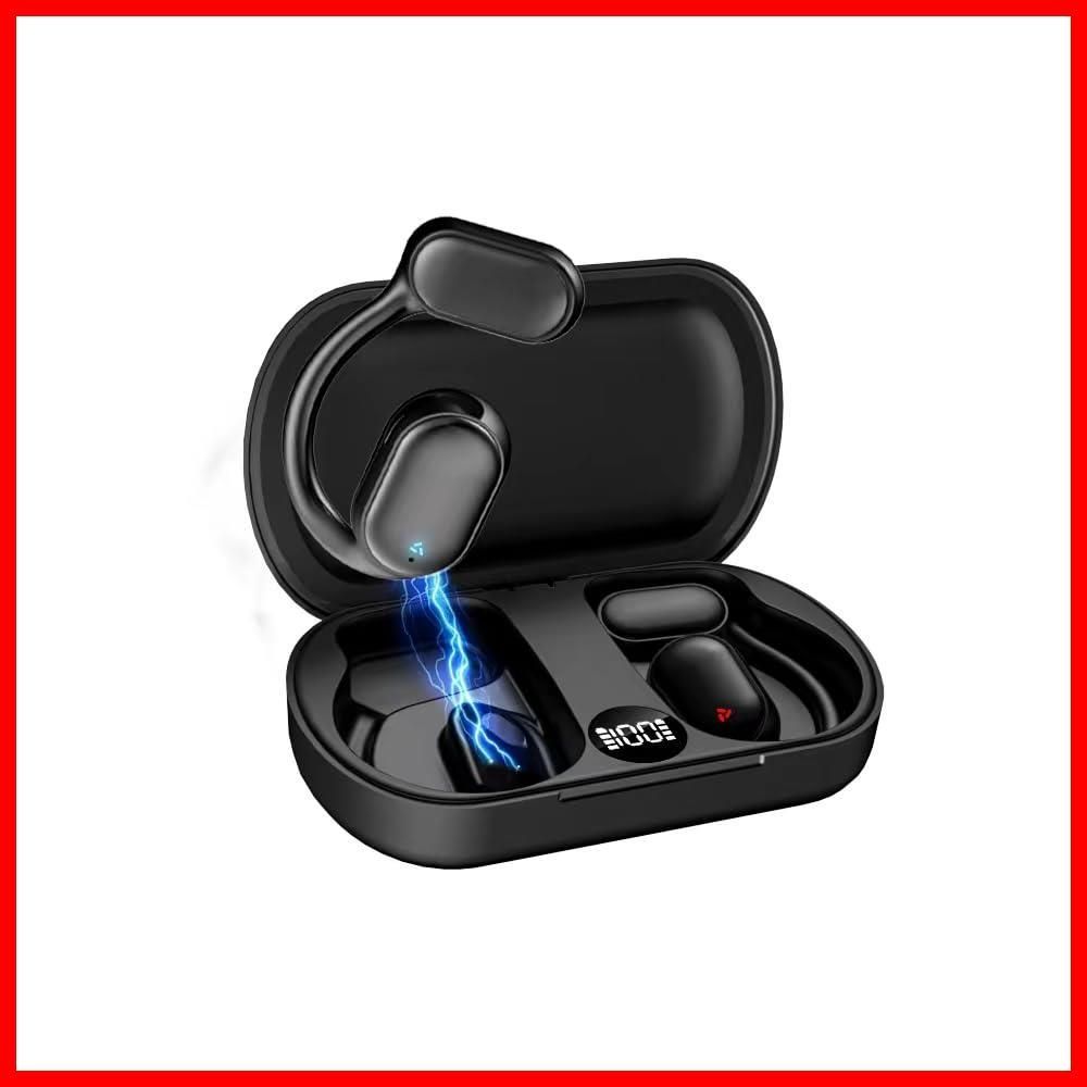 ワイヤレス スポーツイヤホン LEDバッテリー残量ディスプレイ 多機能タッチボタン 3Dステレオサウンド Type-C急速充電 Hi-Fi音質 IPX5防水 耳掛け型スポーツイヤホン快適装着感 耳掛け式 30時間連続再生 自動ペアリング 日本語取扱説明書 ワイ