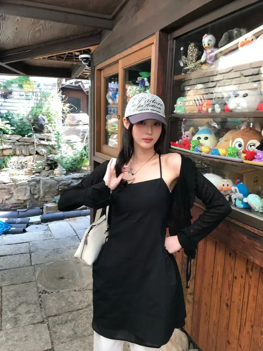 半円 アトリエ シャーリング ポケット ミニ ワンピース