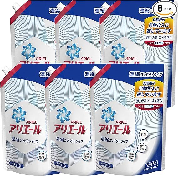 アリエール ケース販売】 フレッシュクリーンの香り 洗濯用合成洗剤 1000g×6袋
