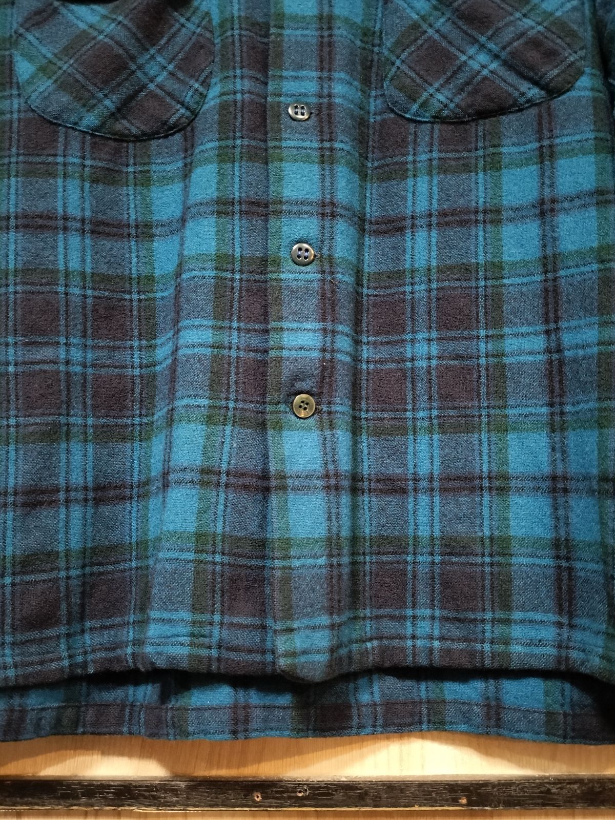 60s PENDLETON VINTAGEボードシャツ ブルー/ブラック 60s PENDLETON VINTAGEボードシャツ ブルー/ブラック