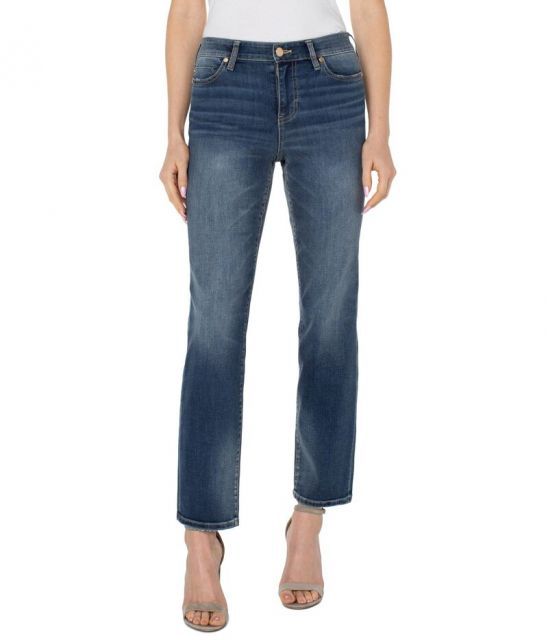 【送料無料】 リヴァプール ロサンゼルス レディース デニムパンツ ボトムス Kennedy Straight in Oasis Oasis