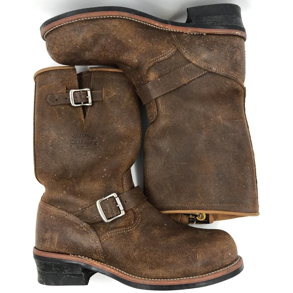 Chippewa エンジニアブーツ ブラウン8E ブラウンレザーエンジニアブーツ Chippewa エンジニアブーツ ブラウン レザー Chippewa エンジニア