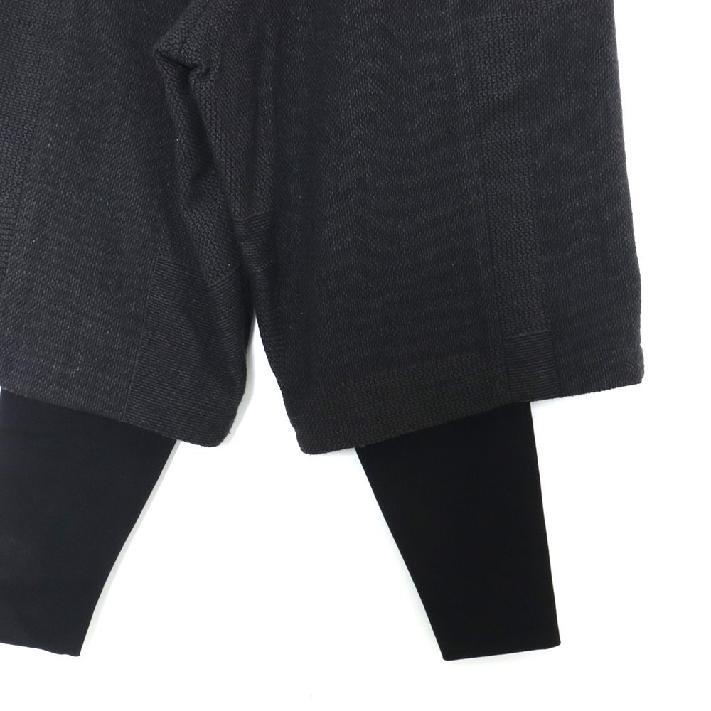 DEVOA レイヤードクロップドパンツ ウールシルクナイロン サイズ