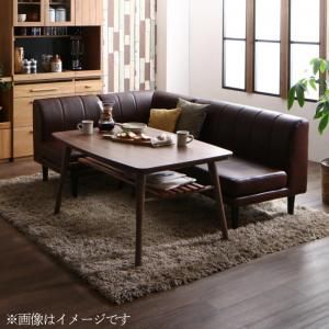 こたつもソファも高さ調節できる 棚付きリビングダイニングセット 3人 4点セット テーブル 2Pソファ1脚 1Pソファ1脚 コーナーソファ1脚 W105