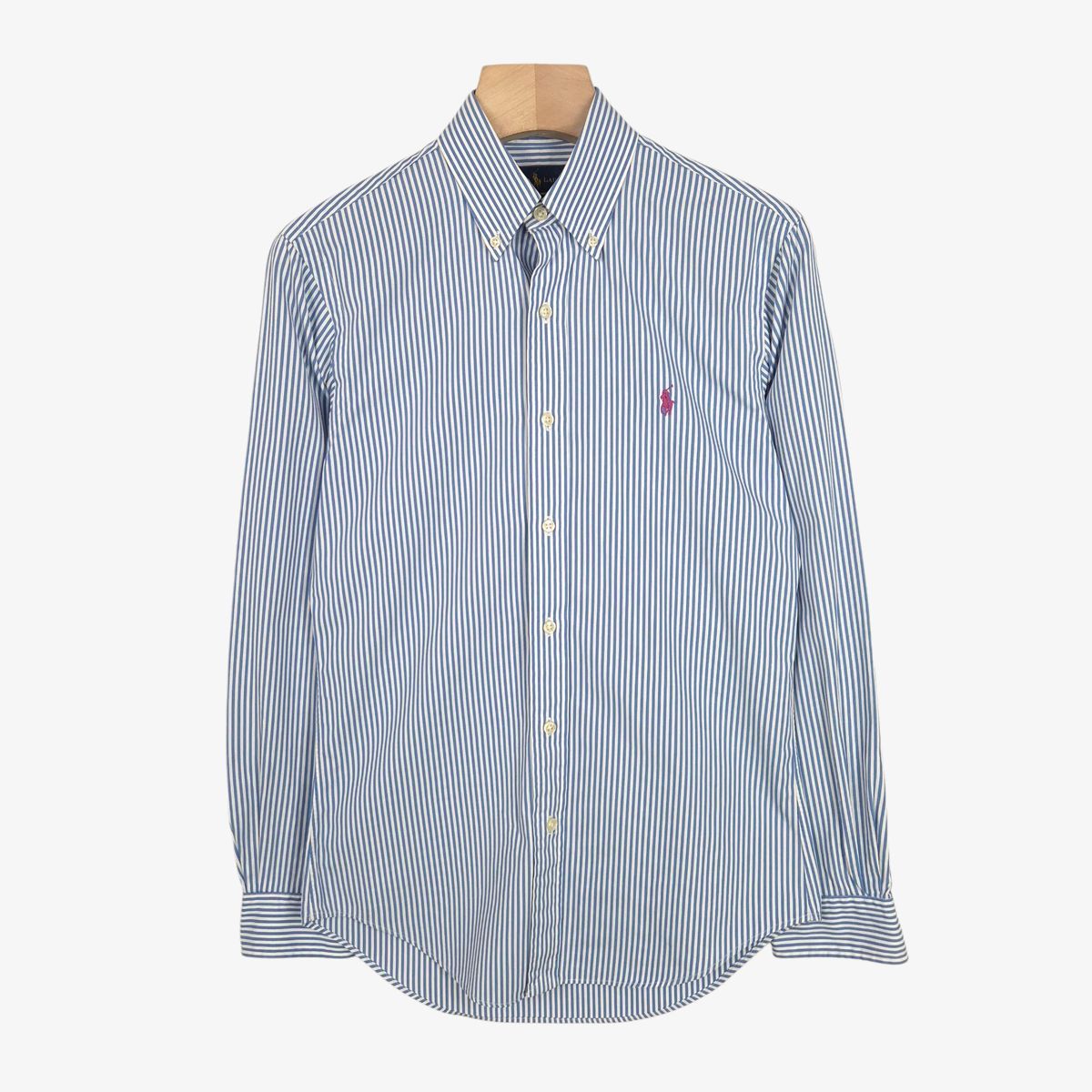 90 ー 95 ポロ Ralph Lauren ラルフローレン 青 ストライプ シャツ