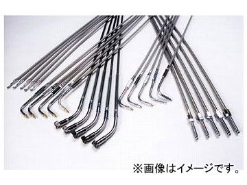 NTB スロットルケーブル ハーレーダビッドソン XL1200R 1996年～ 戻し ブラック+10 ACD-01-335+10 2輪