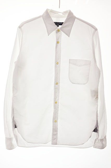 コムデギャルソンオム COMME des GARCONS HOMME 14SS 長袖シャツ XS HM-B040 無地 ホワイト 白 ブランド古着ベクトル ●250606