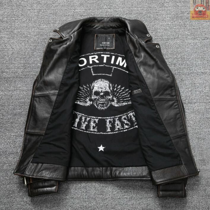 ヴィンテージ DoubleRiderJacket レザージャケット 牛革 黒 S SITRY 革ジャン ライダース Real leather Cowhide Double riders