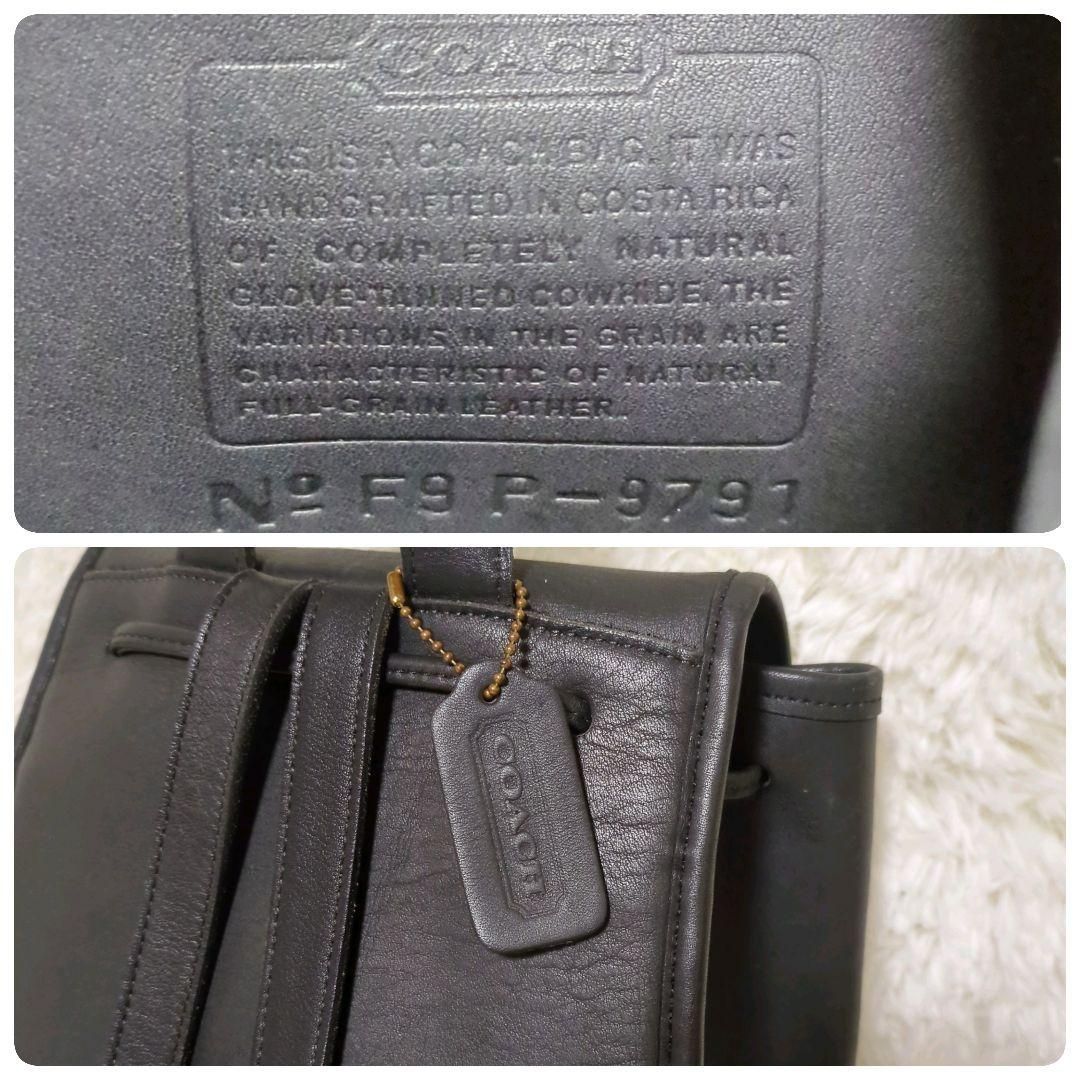 OLD COACH オールドコーチ リュック レザー ブラック 90's USA製 OLD COACH オールド コーチ リュック - hummingbird
