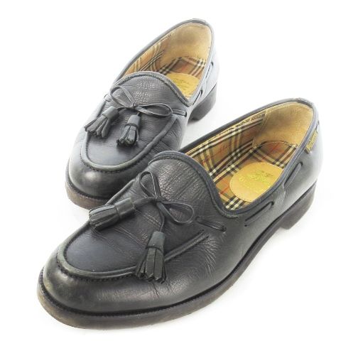 【70％OFF】 バーバリーズ シボ革 レザー モカシン ローファー Burberrys 靴