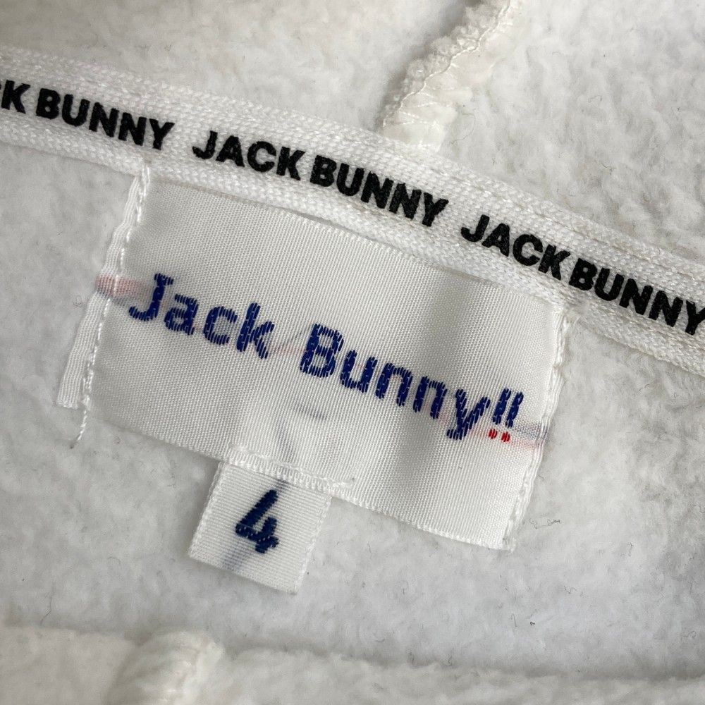 サイズ：4 JACK BUNNY ジャックバニー 2023年モデル 長袖パーカー 裏ボア  ホワイト系 [240101444676] ゴルフウェア メンズ ストスト JACK BUNNY ジャックバニー 2023年モデル 長袖パーカー 裏ボア