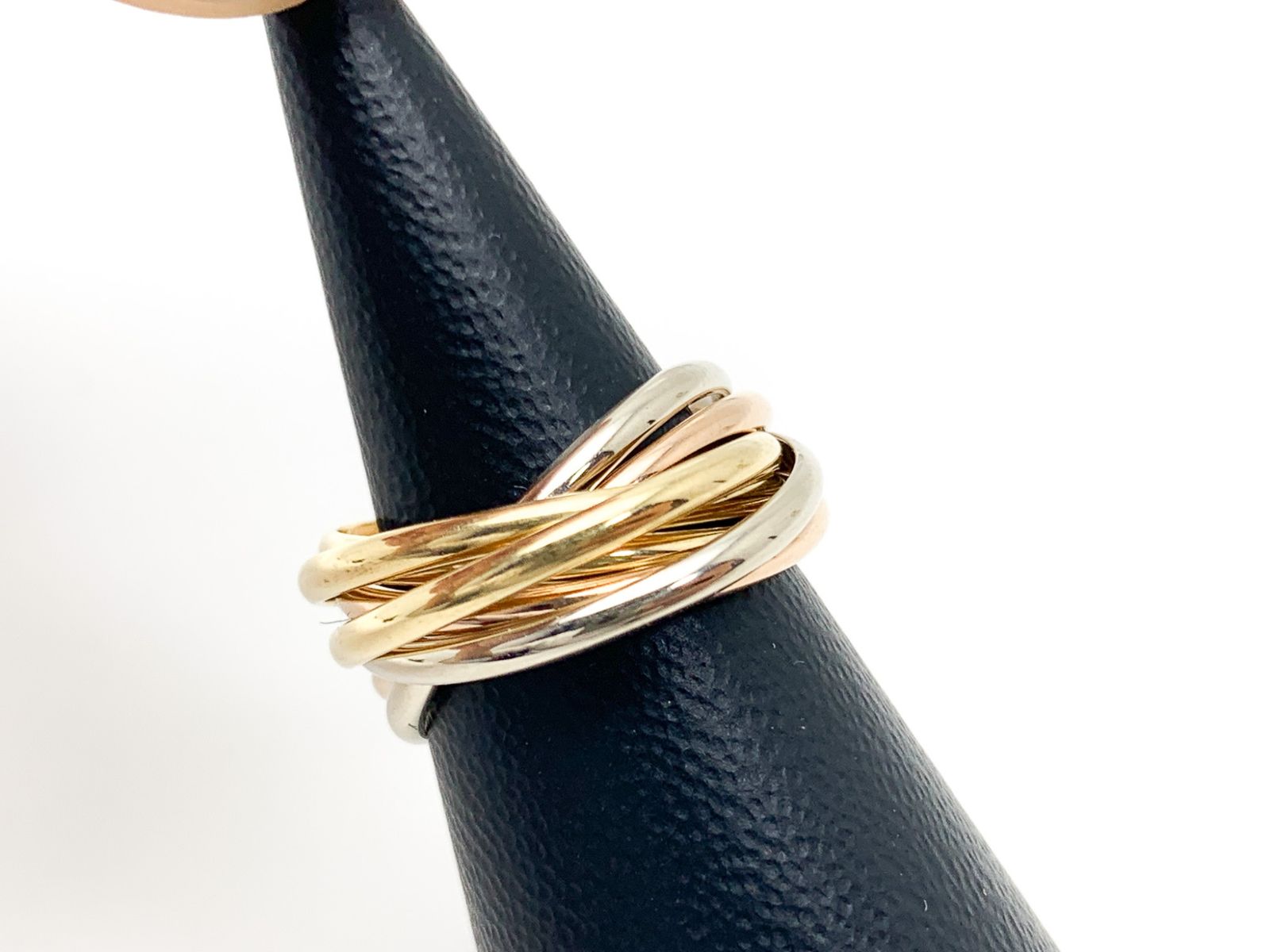 Cartier カルティエ 750 K18 スリーカラー トリニティ リング 7