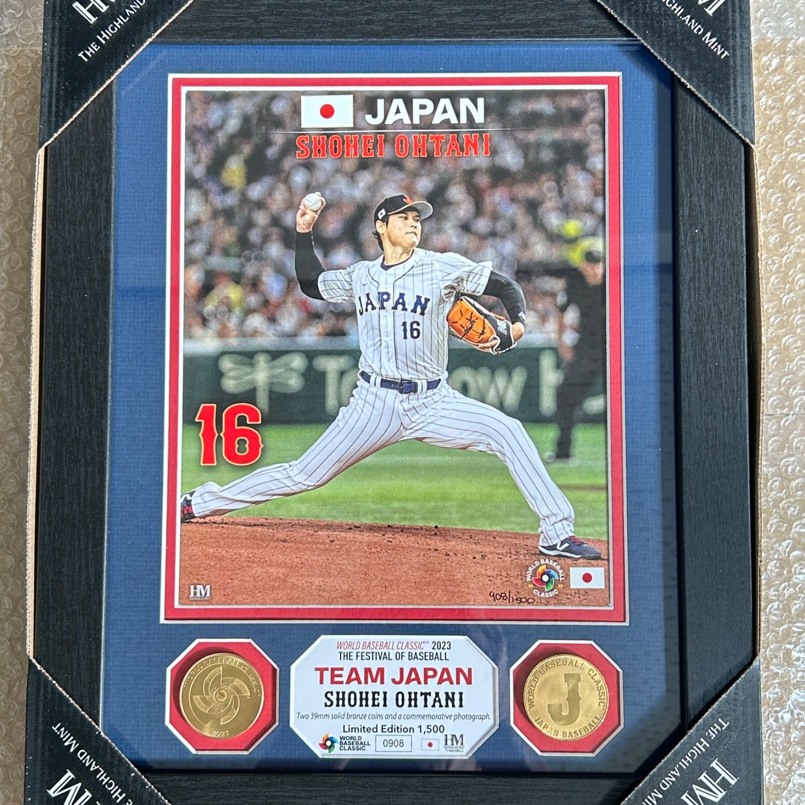 新品未使用 908/1500】WBC2023 優勝記念 大谷翔平（投手）ダブルコイン フォトミント 記念コイン 侍ジャパン 限定1500個  シリアルナンバー入り - メルカリ