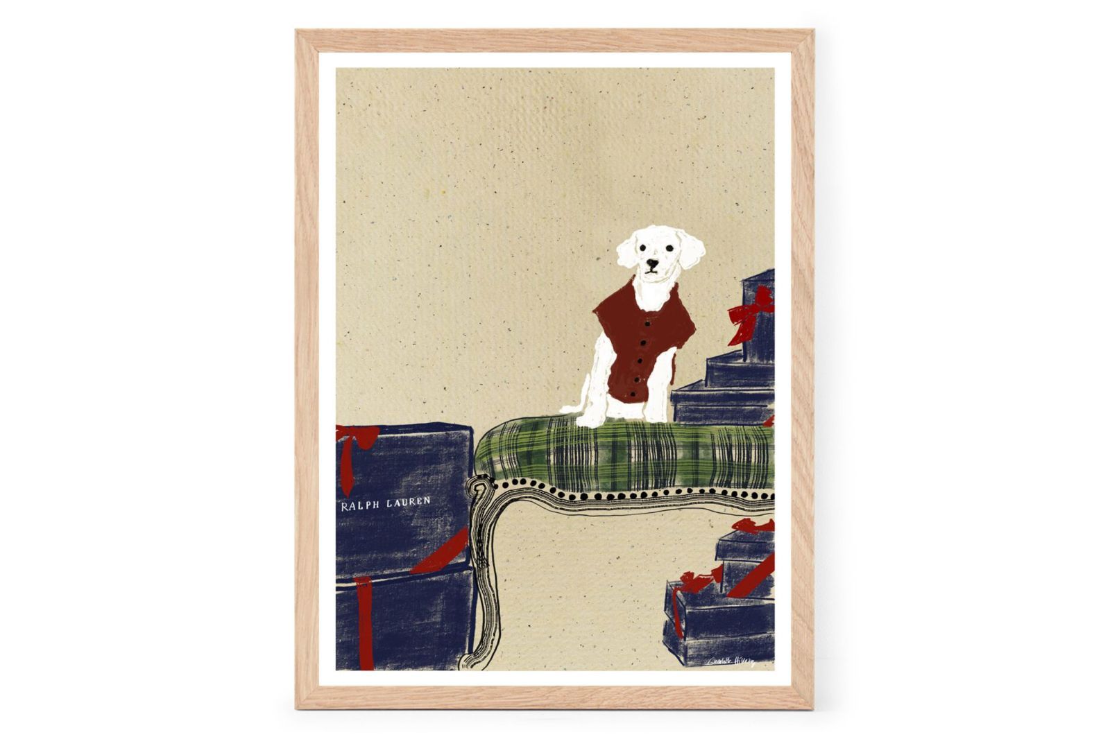 Poster - Frame アートポスター 30×40cm RL Dog Xmas|142x10149-30x40