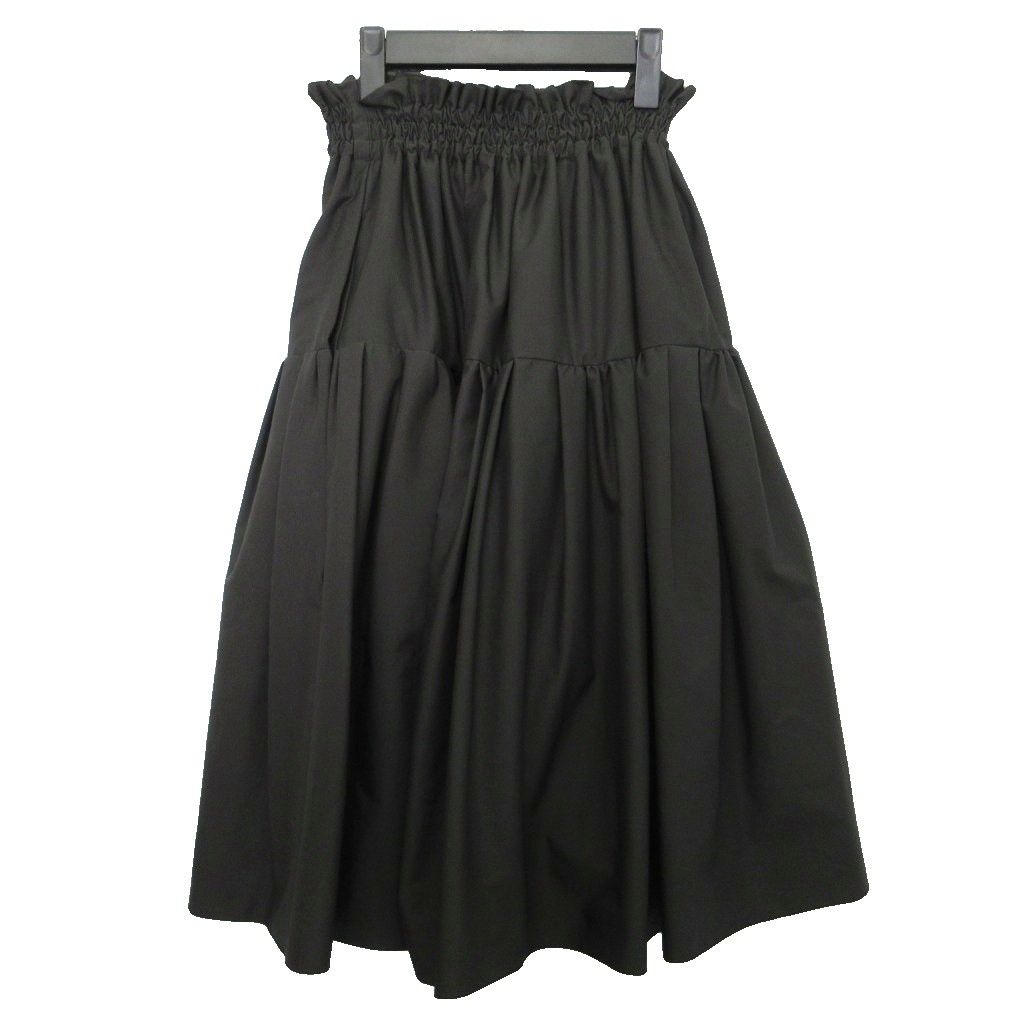 デイジーリンフォクシー DAISY LIN For FOXEY RAKURAKUスタイリッシュスカート ティアード ギャザー ウォッシャブル ロング ハンガー付 黒 ブラック 06615-DLSKCC02AI 0924