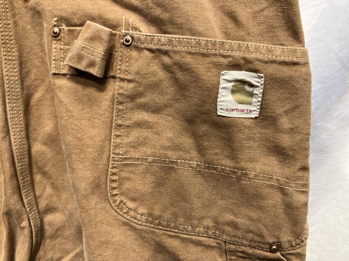 60s Carhartt overall カーハート オーバーオール ダック生地 Cボタン Cロゴタグ ブラウン 