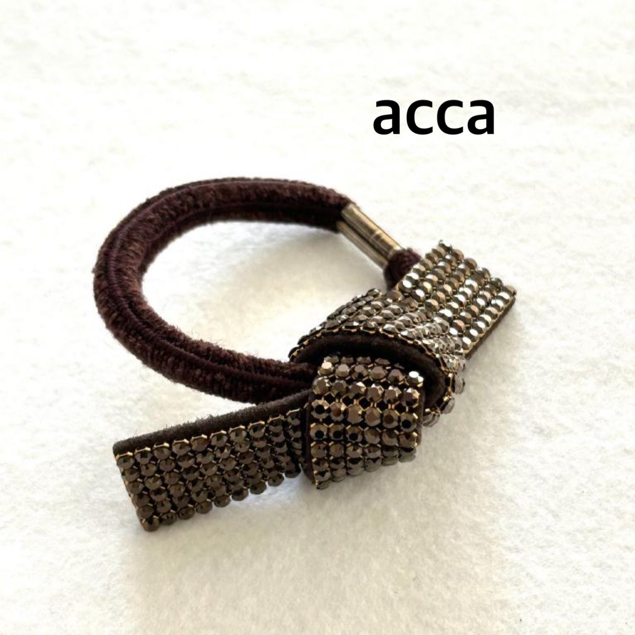 acca アッカ ドレスポニー ヘアアクセサリー ヘアゴム オシャレ ブラウン 送料込み 6457876